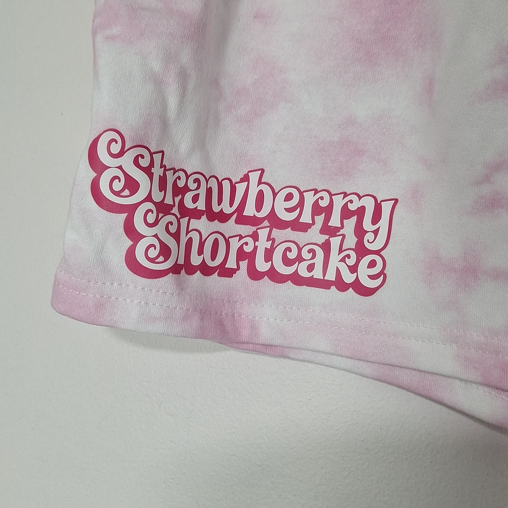 Strawberry Shortcake Pink and White Character Print Shorts - Picture 3 of 6